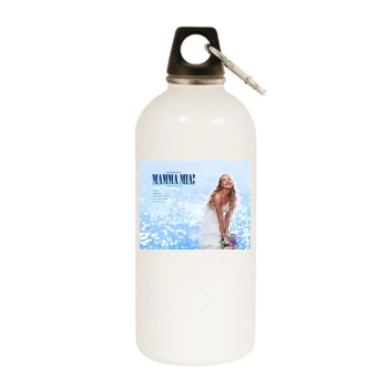 Amanda Seyfried White Water Bottle With Carabiner