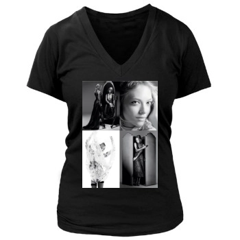 Amanda Seyfried Women's Deep V-Neck TShirt