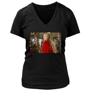 Amanda Seyfried Women's Deep V-Neck TShirt