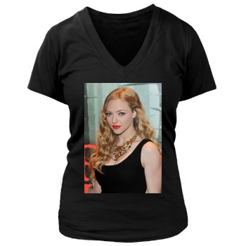 Amanda Seyfried Women's Deep V-Neck TShirt