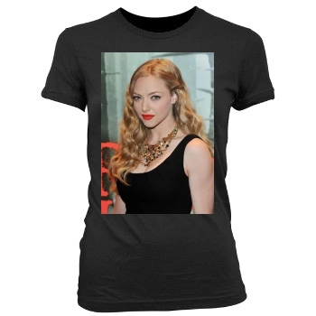 Amanda Seyfried Women's Junior Cut Crewneck T-Shirt