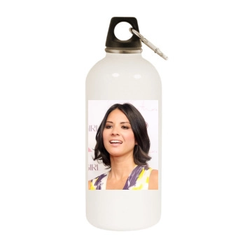 Olivia Munn White Water Bottle With Carabiner