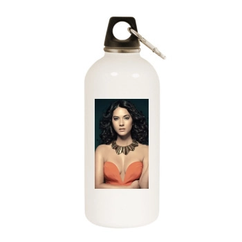 Olivia Munn White Water Bottle With Carabiner