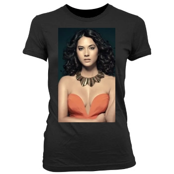 Olivia Munn Women's Junior Cut Crewneck T-Shirt