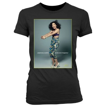 Olivia Munn Women's Junior Cut Crewneck T-Shirt