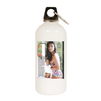 Olivia Munn White Water Bottle With Carabiner