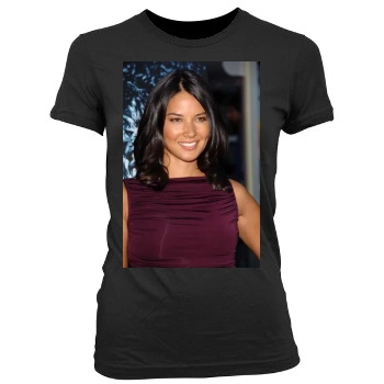 Olivia Munn Women's Junior Cut Crewneck T-Shirt