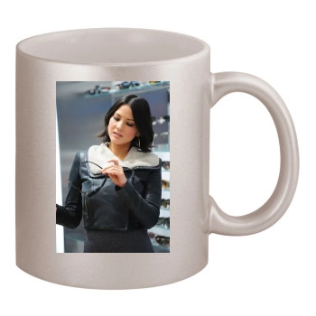 Olivia Munn 11oz Metallic Silver Mug