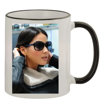 Olivia Munn 11oz Colored Rim & Handle Mug