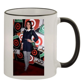 Olivia Munn 11oz Colored Rim & Handle Mug