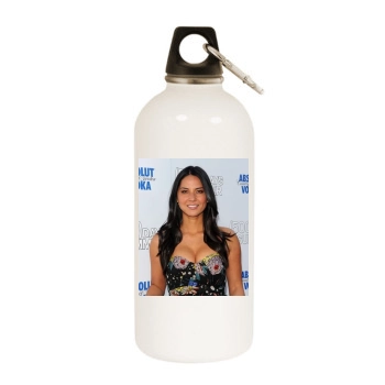 Olivia Munn White Water Bottle With Carabiner