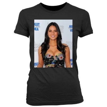 Olivia Munn Women's Junior Cut Crewneck T-Shirt