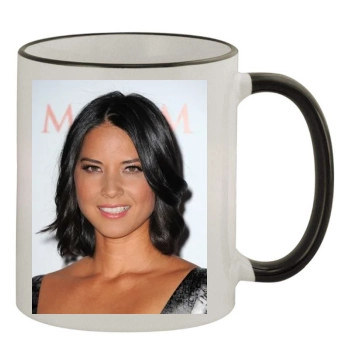 Olivia Munn 11oz Colored Rim & Handle Mug