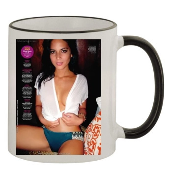 Olivia Munn 11oz Colored Rim & Handle Mug