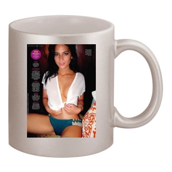 Olivia Munn 11oz Metallic Silver Mug