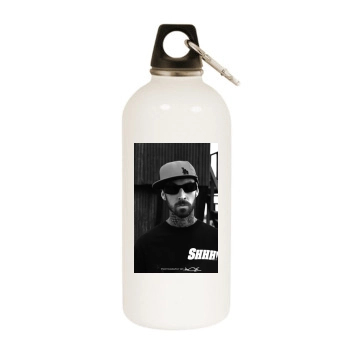 Travis Barker White Water Bottle With Carabiner