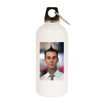 Travis Barker White Water Bottle With Carabiner