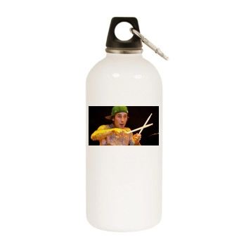 Travis Barker White Water Bottle With Carabiner