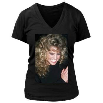 Farrah Fawcett Women's Deep V-Neck TShirt