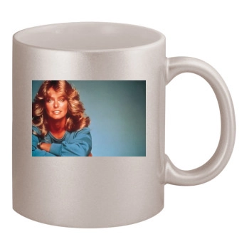 Farrah Fawcett 11oz Metallic Silver Mug