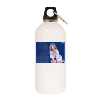 Farrah Fawcett White Water Bottle With Carabiner