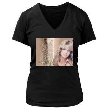 Farrah Fawcett Women's Deep V-Neck TShirt