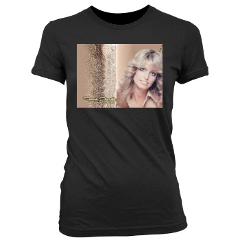 Farrah Fawcett Women's Junior Cut Crewneck T-Shirt