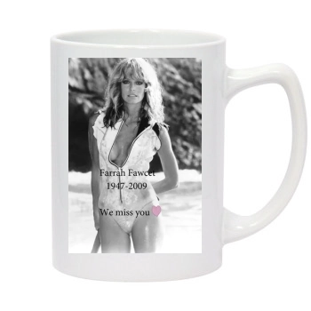 Farrah Fawcett 14oz White Statesman Mug