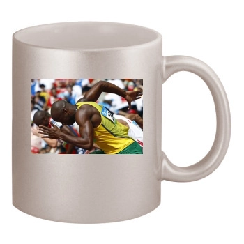 Asafa Powell 11oz Metallic Silver Mug