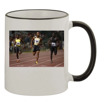 Asafa Powell 11oz Colored Rim & Handle Mug