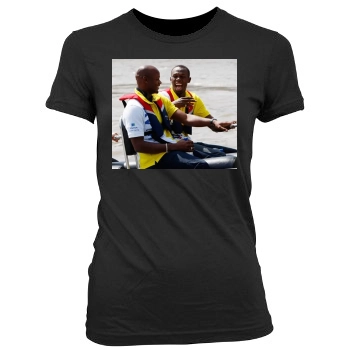 Asafa Powell Women's Junior Cut Crewneck T-Shirt