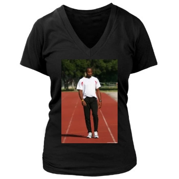 Asafa Powell Women's Deep V-Neck TShirt