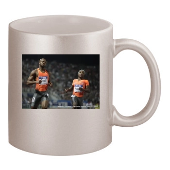 Asafa Powell 11oz Metallic Silver Mug