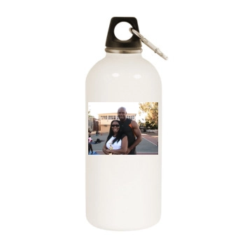 Asafa Powell White Water Bottle With Carabiner