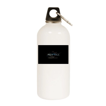 Asafa Powell White Water Bottle With Carabiner