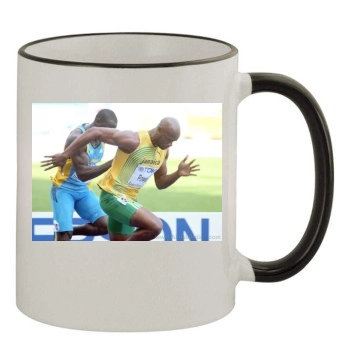 Asafa Powell 11oz Colored Rim & Handle Mug