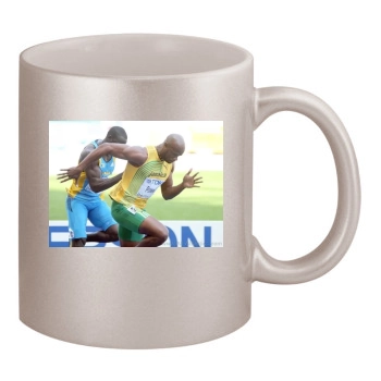 Asafa Powell 11oz Metallic Silver Mug