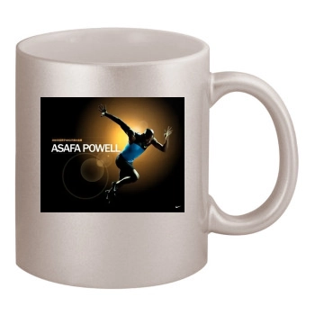 Asafa Powell 11oz Metallic Silver Mug