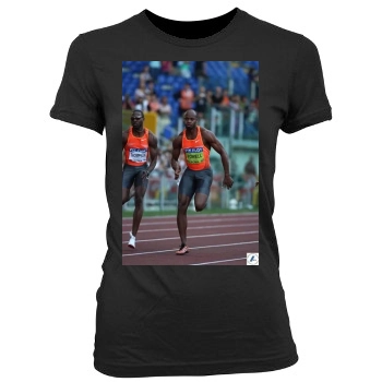 Asafa Powell Women's Junior Cut Crewneck T-Shirt