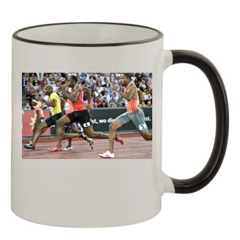 Asafa Powell 11oz Colored Rim & Handle Mug