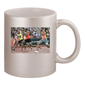 Asafa Powell 11oz Metallic Silver Mug