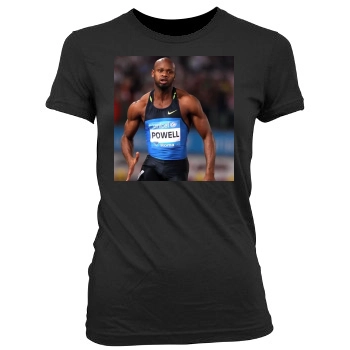 Asafa Powell Women's Junior Cut Crewneck T-Shirt