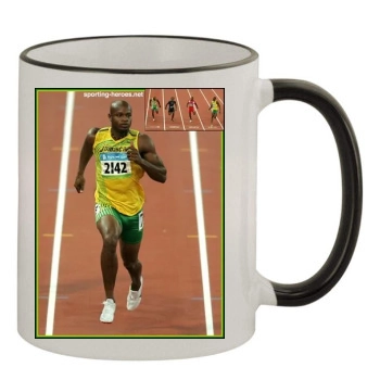 Asafa Powell 11oz Colored Rim & Handle Mug