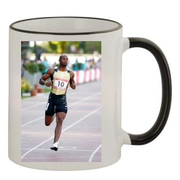 Asafa Powell 11oz Colored Rim & Handle Mug