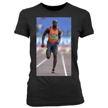 Asafa Powell Women's Junior Cut Crewneck T-Shirt