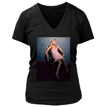 Ashley Tisdale Women's Deep V-Neck TShirt