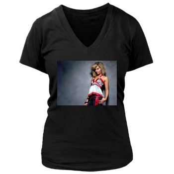 Ashley Tisdale Women's Deep V-Neck TShirt