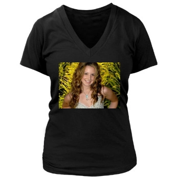 Ashley Tisdale Women's Deep V-Neck TShirt