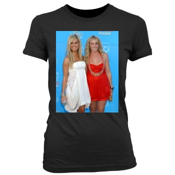 Ashley Tisdale Women's Junior Cut Crewneck T-Shirt