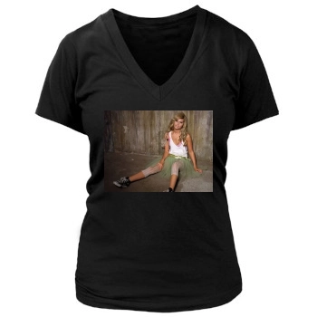 Ashley Tisdale Women's Deep V-Neck TShirt